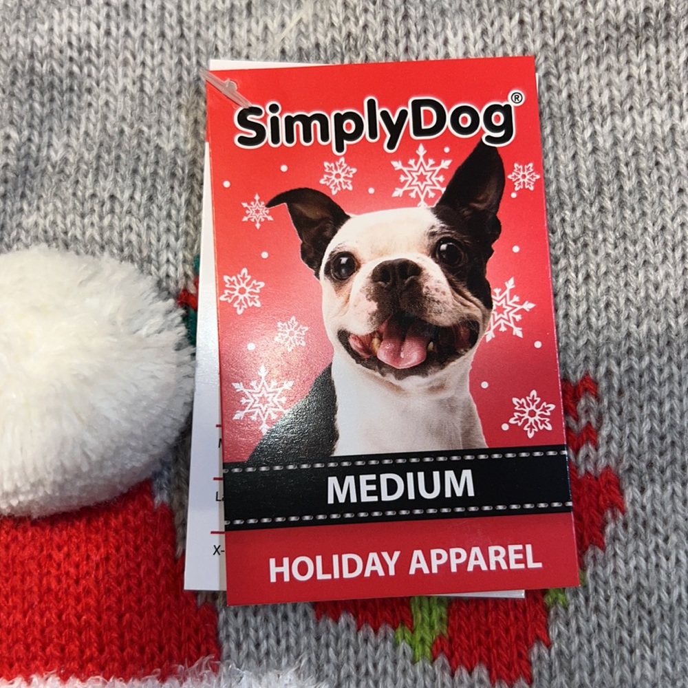 🌟NWT🌟 SimplyDog Holiday Apparel Pet Sweater - Picture 6 of 9